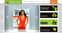 Desktop Screenshot of heritageprintingcharlotte.com