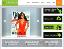 Tablet Screenshot of heritageprintingcharlotte.com